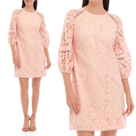 Vince Camuto Petite
Lace Shift Blush Pink  Dress Size 6 Petite 6P - Picture 2 of 15